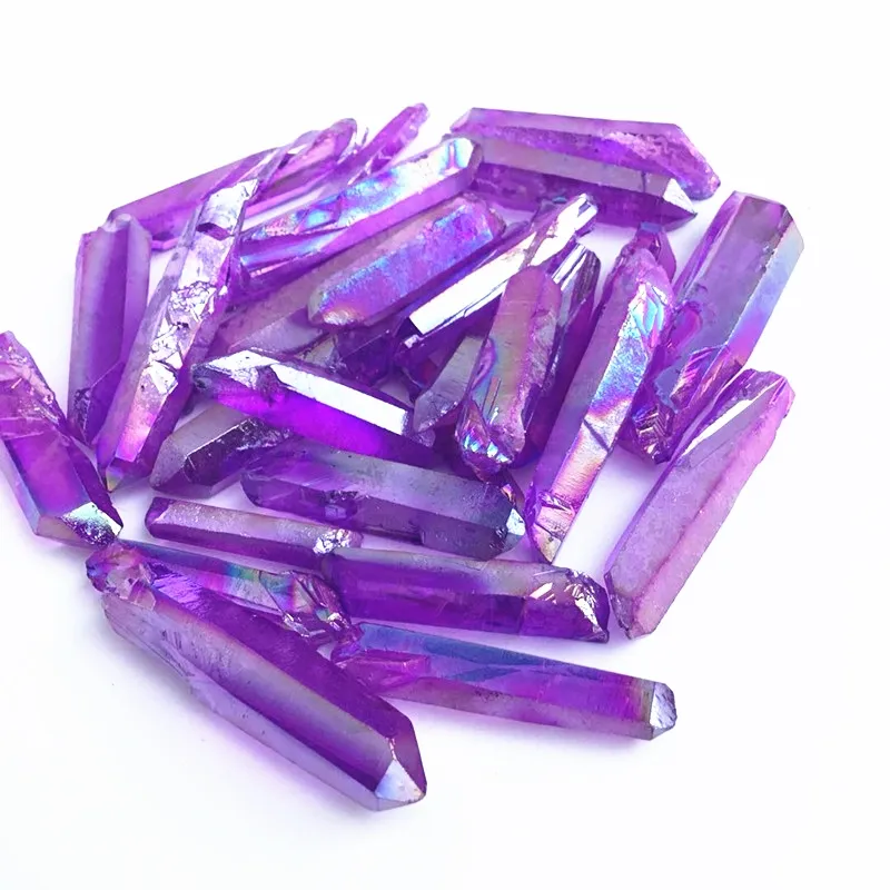 Wholesale Natural blue Angel Aura Quartz Lemurian Seed Crystal Points For Decorate