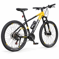 Vélo de montagne pour adulte en acier, cadre fin, couleur rose, 26 pouces, avec vitesses