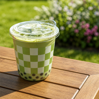 Gobelet en plastique transparent PP PET PLA biodégradable et compostable, écologique, avec logo personnalisé, 12-24 oz, pour boissons froides, vente en gros