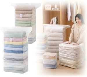 Ensemble de 10 sacs de rangement sous vide imprimés en 3D de haute qualité, robustes, pliables et peu encombrants, avec pompe manuelle pour vêtements - Product Image 1