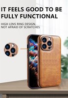 Étui de téléphone en cuir PU de luxe pour iPhone 18 17 16 15 11 12 13 14 Pro Max Air 7 8 + XS XR, protection antichoc de l'appareil photo, coque arrière