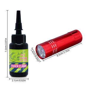 Set de Resina UV TIMESRUI para Atado de Moscas - Fórmulas Espesas/Delgadas/Suaves 3x10ml, Curado UV LED 20-30s, Fácil <span class=keywords><strong>Flujo</strong></span>, Reparable para Cajas de Alas de Moscas y Señuelos - Product Image 1
