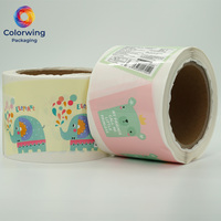 Étiquettes pour lingettes humides certifiées qualité alimentaire, en rouleau, en film synthétique imperméable, pour l'exportation internationale (vente en gros)
