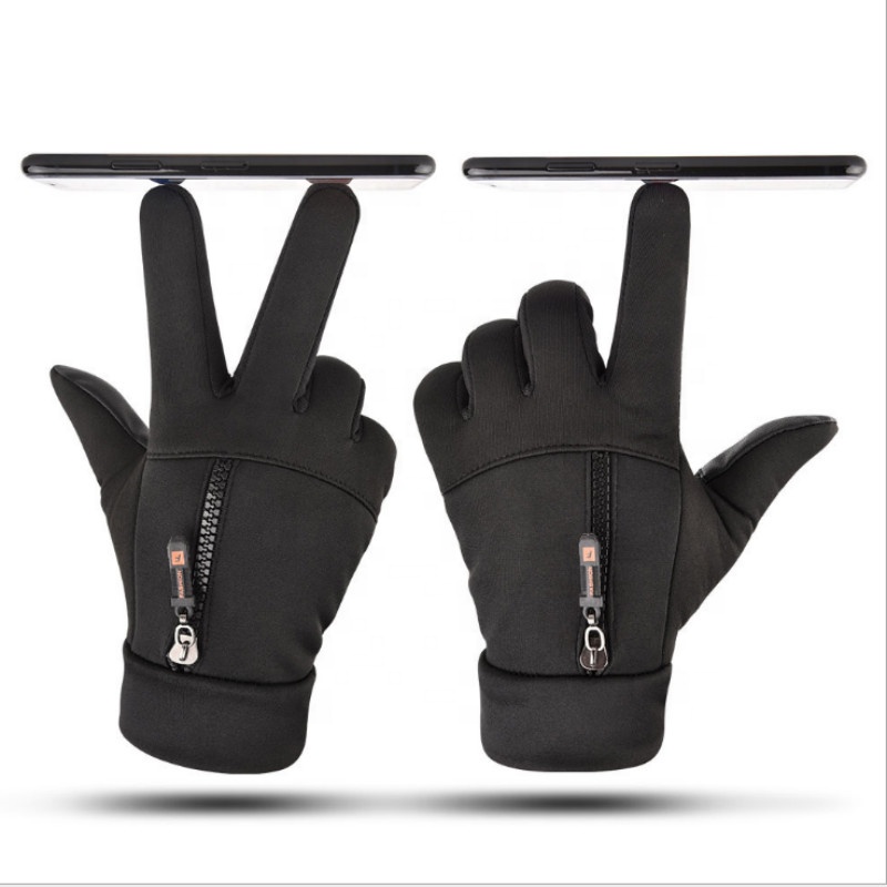 Для отдыха на открытом воздухе, сезона весна-осень; Водонепроницаемые зимние сенсорный экран для верховой езды все палец на молнии движение бархат Альпинизм катание на лыжах перчатки