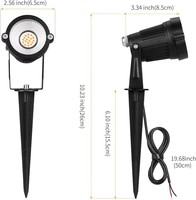 Venta al por mayor de fábrica: Lámpara LED de jardín de 7W de aluminio fundido a presión, 12-24V AC/DC, IP66, impermeable, para proyectos de paisajismo y árboles.