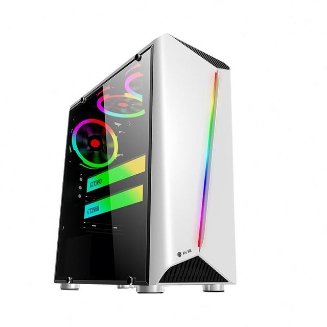 Hot Selling New Tempered Glass Led case Computer Game Cases