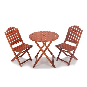 Ensemble de table et chaises de <span class=keywords><strong>jardin</strong></span> en bois de sapin massif rustique, finition naturelle, ensemble de salle à manger d'extérieur pour cour, patio, balcon, <span class=keywords><strong>salon</strong></span>, pliable - Product Image 2