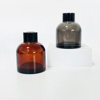 Bouteille d'aromathérapie sans feu 100ml bouteille de parfum ronde épaissie claire huile essentielle avec couvercle bouteille de diffuseur de parfum