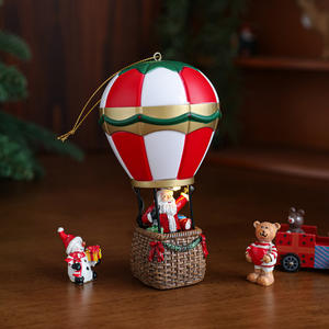 Village Résine Noël Père Noël Montgolfière Table Noël Père Noël <span class=keywords><strong>Cheminée</strong></span> Veilleuse Cadeau Décoration Ornements - Product Image 2