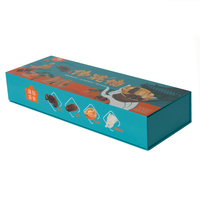 Boîte cadeau magnétique rigide personnalisée OEM avec doublure en éponge réutilisable, logo en feuille d'or de luxe, lamination mate, emballage alimentaire en carton