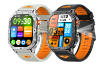 2,13 Zoll AMOLED Robuste Sport-Smartwatch K70A mit Anruffunktion, 480mAh Großer Akku, Robuste Taktische Smartwatch für Herren