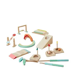 Asweets New Arrival Holz spielzeug Golfspiel zeug Set Golfspiel Minigolf Set für Kinder