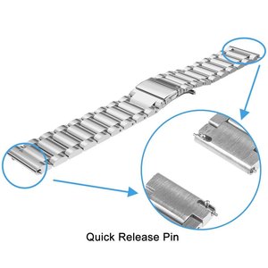 Fashion18mm 20mm 22mm trois perles liens en acier inoxydable bracelet de <span class=keywords><strong>montre</strong></span> intelligente pour <span class=keywords><strong>Samsung</strong></span> <span class=keywords><strong>Galaxy</strong></span> <span class=keywords><strong>Watch</strong></span> 7 <span class=keywords><strong>6</strong></span> Classic 5 Pro 4 - Product Image 3