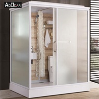 Cabine de douche préfabriquée portable de luxe Tout-en-un Toilettes mobiles Cabine de douche