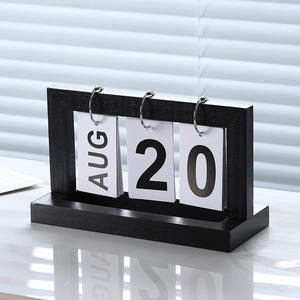 Calendrier de bureau perpétuel en bois Mystic Arts pour la décoration de la maison ou du bureau, idéal comme cadeau - Product Image 3