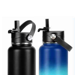Nouvelle conception brevetée, bouteille isotherme portable en acier inoxydable écologique avec <span class=keywords><strong>bouchon</strong></span> à clapet, 12oz/18oz/32oz/40oz/64oz, à large ouverture - Product Image 5