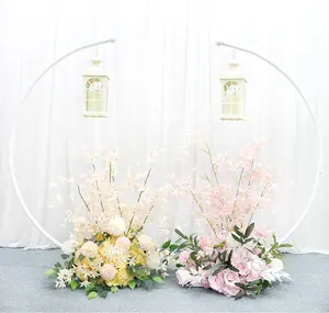 Özel yeni düğün yol rehberi fener düğün kemer standı çiçek topu Centerpieces avrupa dekor kanca asılı lamba sahne ekran
