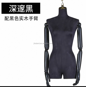 패션 상반신 여성 마네킹, 디스플레이용 상체 나무 팔 여성 마네킹 토르소, 의류 매장용 - Product Image 6