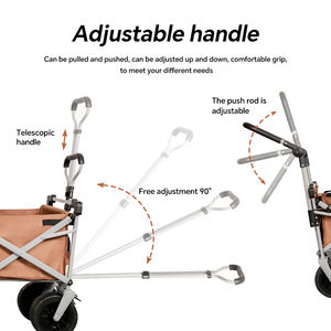 Starryheart รถเข็นสำหรับงานหนักรถเข็นสำหรับสวนแบบพับได้น้ำหนัก220lbs ล้อชายหาดสำหรับช้อปปิ้ง - Product Image 3