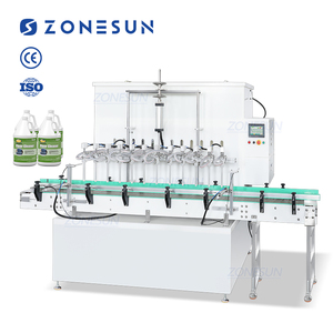 ZONESUN bottiglia di plastica automatica ZS-YTCR12A 12 teste Anti-corrosione Hcl acido chimico corrosivo liquido riempitrice - Product Image 1