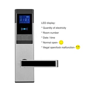 Nhà sản xuất của kỹ thuật số Keyless phòng khách sạn an toàn khóa cửa thép không gỉ 125Khz RF truy cập thẻ chìa khóa <span class=keywords><strong>LCD</strong></span> hiển thị 38 Mét còng dưới - Product Image 2