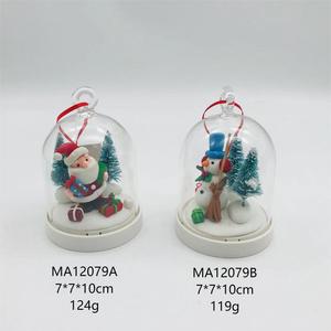 Père noël en argile personnalisé/bonhomme de neige/ours polaire/renard arctique/gobelet avec mini arbre de noël couverture en verre ornements suspendus - Product Image 3
