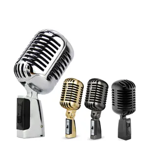 Klasik komik ve fonksiyonel el eski retro mikrofon mikrofon duş başlığı