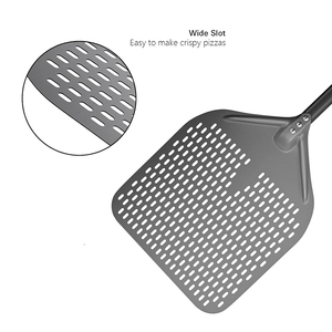Outils de cuisson Offre Spéciale <span class=keywords><strong>pelle</strong></span> à pizza perforée <span class=keywords><strong>pelle</strong></span> à pizza rectangulaire revêtement dur en <span class=keywords><strong>aluminium</strong></span> palette à pizza pour four commercial - Product Image 3