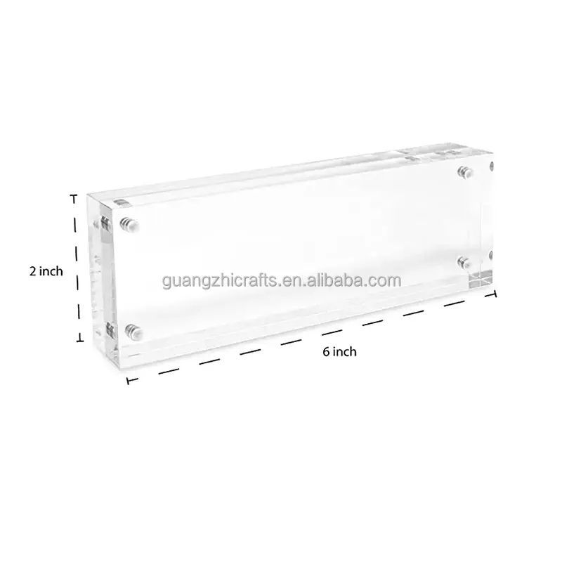 Двухсторонняя акриловая магнитная рамка для фотобудки прозрачная 2x6 Магнитная акриловая рамка для фотографий