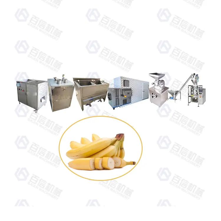 Bubuk pisang mesin pembuat tepung pisang kecil plaintain tepung lini produksi