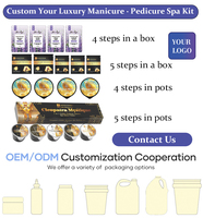Kit de Pédicure de Luxe 5-en-1 avec Spa pour les Pieds et Manucure, Qualité Salon, en Boîte, Saphir