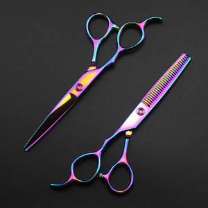 Tijeras profesionales de acero inoxidable para barbería, juego de peines para cortar el pelo, fábrica profesional - Product Image 4