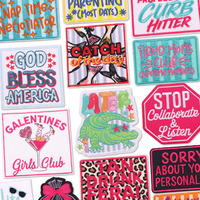 Patchs thermocollants brodés avec citations colorées, mots amusants et mignons, appliques de haute qualité pour vêtements, sacs, décoration DIY, vente en gros