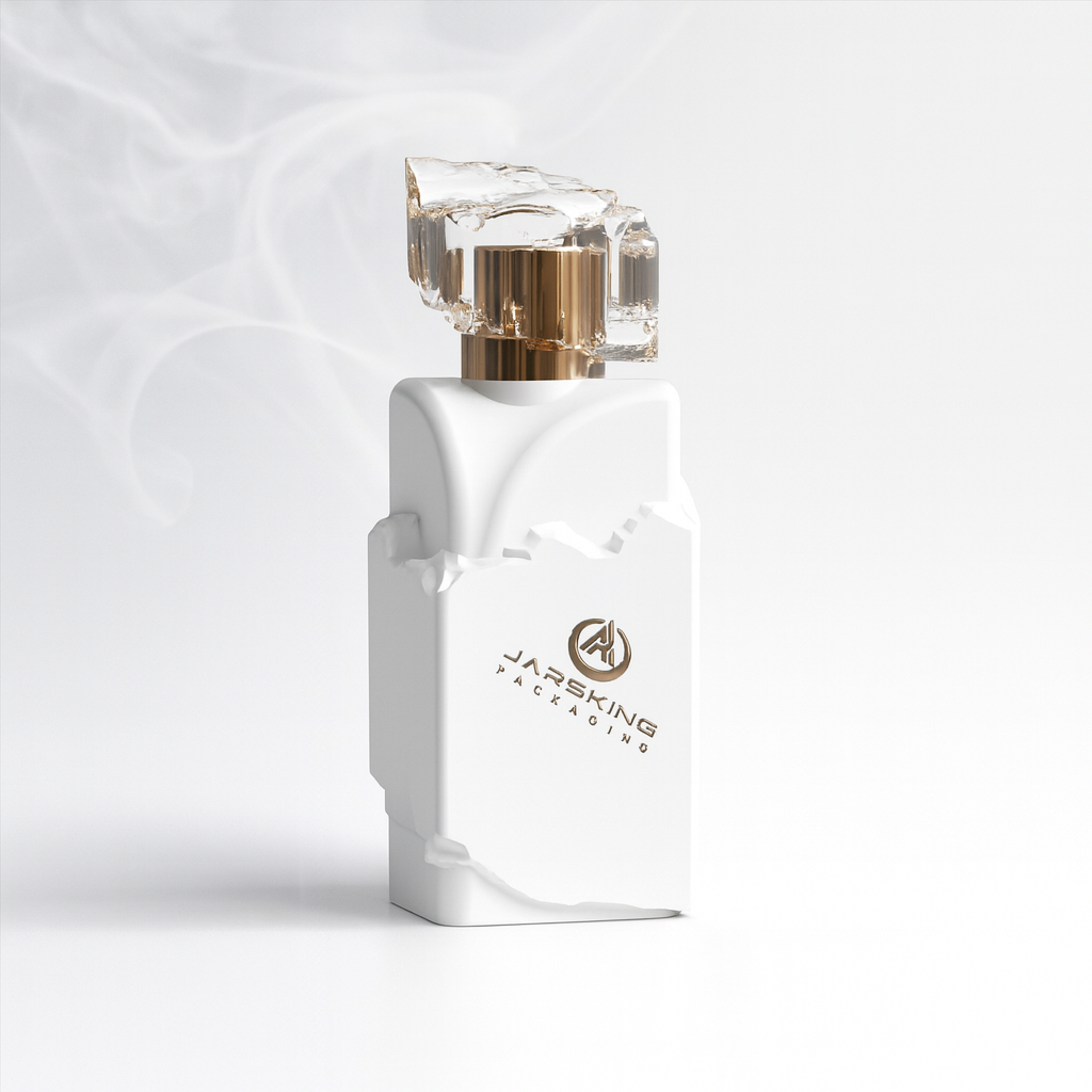 Bottiglia di profumo bianca