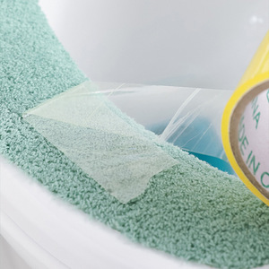 Toilet Seat Cover Plush Soft <b>Pad</b> Yellow Green Blue Orange Four Seasons <b>Waterproof</b> Bathroom Accessory - Product Image 2