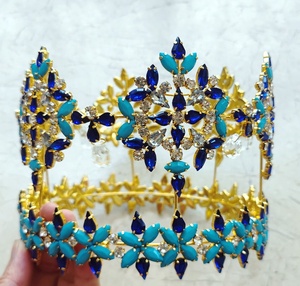 Nhà Máy Miễn Phí Tùy Chỉnh Vàng Đầy Đủ Vòng Pha Lê Hoa Hậu Thế Giới Winner Paegant Crowns Và Rhinestone Nữ Hoàng Kim Cương Tiara - Product Image 5