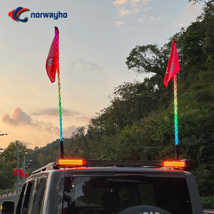 App & uzaktan kumanda ile 2 paket kırbaç işık Spiral RGB SXS işıklı anten LED SXS için SXS UTV ATV RZR - Product Image 3