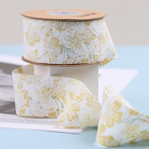 Ruban de dentelle florale 10yards/pièces, accessoires de cheveux, nœud pour chaussures, chapeau de paille de fleur, gâteau pâtisserie, boîte-cadeau, ruban de <span class=keywords><strong>fleuriste</strong></span> - Product Image 4