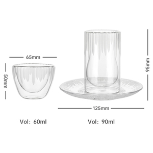 All'ingrosso un <span class=keywords><strong>Set</strong></span> di <span class=keywords><strong>6</strong></span> tazze a doppio strato di alta qualità con gradiente dorato tazze da caffè <span class=keywords><strong>Set</strong></span> da tè turco - Product Image 6