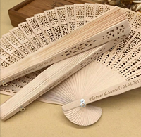 Éventail pliant vintage en bois de santal chinois, fait main, cadeau de mariage pour la mariée