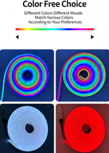 Enseigne néon LED RGB personnalisée en silicone étanche IP65, rechargeable, avec garantie de 3 ans, intensité réglable, pour publicité commerciale et décoration, certifiée CE - Product Image 3