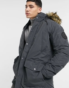 Venta al por mayor Canadá Estilo Parka Faux Fur Hood Hombres Chaqueta de plumón de ganso Grueso al aire libre Abrigo de invierno para hombre - Product Image 4