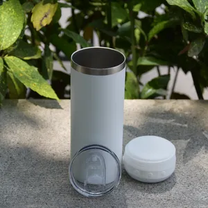 Mới Đến 20Oz Kỹ Thuật Số Nhiệt Ly Nước Không Thấm Nước Thông Minh Âm Nhạc Tumbler USB Sạc Bột Tráng Loa Tumbler Trống