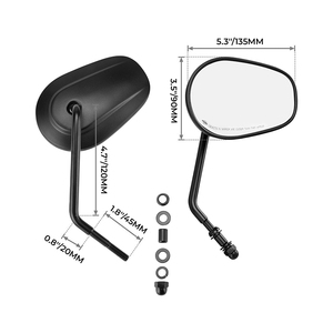 Xe Máy Rear View Gương 360 Độ Điều Chỉnh Cho Harley Sportster Touring Dyna Softail Đường Vua Đường Phố Trượt 1982 2023 - Product Image 3