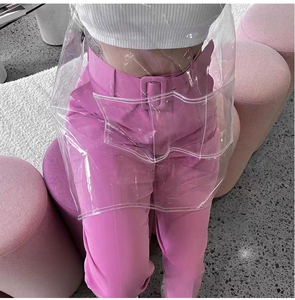 Tablier de barbier en <span class=keywords><strong>PVC</strong></span> transparent résistant à l'huile, résistant à l'usure, pour adultes, pour salon de beauté, avec logo personnalisé - Product Image 5