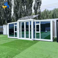 Villa Moderne Asiatique Étanche Préfabriquée en Kits Duplex, Chambre et Salon, Maison Conteneur Extensible en Acier de 40 Pieds