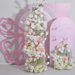 Yeni tasarım yapay çiçek kemer zemin düğün Arch düğün olaylar dekorasyon için çiçek dekorasyonu çiçek kemer
