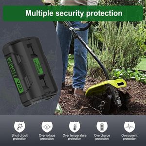 Xnjtg 40Volt 6000mAh thay thế pin cho <span class=keywords><strong>Ryobi</strong></span> 40V công cụ điện màu xanh lá cây <span class=keywords><strong>Lithium</strong></span> <span class=keywords><strong>Ion</strong></span> op4026 op40601 op4050a op4040 gói - Product Image 6