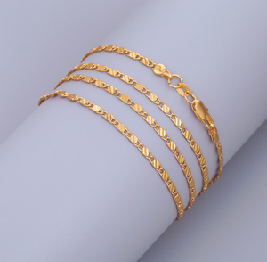 남녀 공용 금도금 체인 목걸이 2mm 16-30인치 - Product Image 5