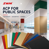 Panneau composite en aluminium décoratif PPG PVDF anti-rayures, design moderne, 5,0 mm, 6,0 mm, 8,0 mm, ACP/ACM ALUCOBOND, façade murale extérieure